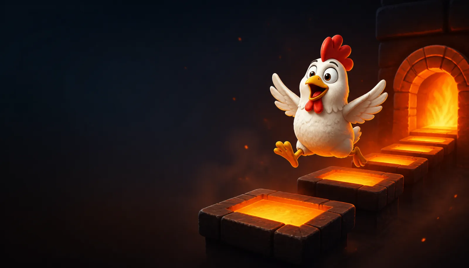 Hero banner featuring Chicken Road's brand theme with colorful visuals and spacious left side for text overlay.